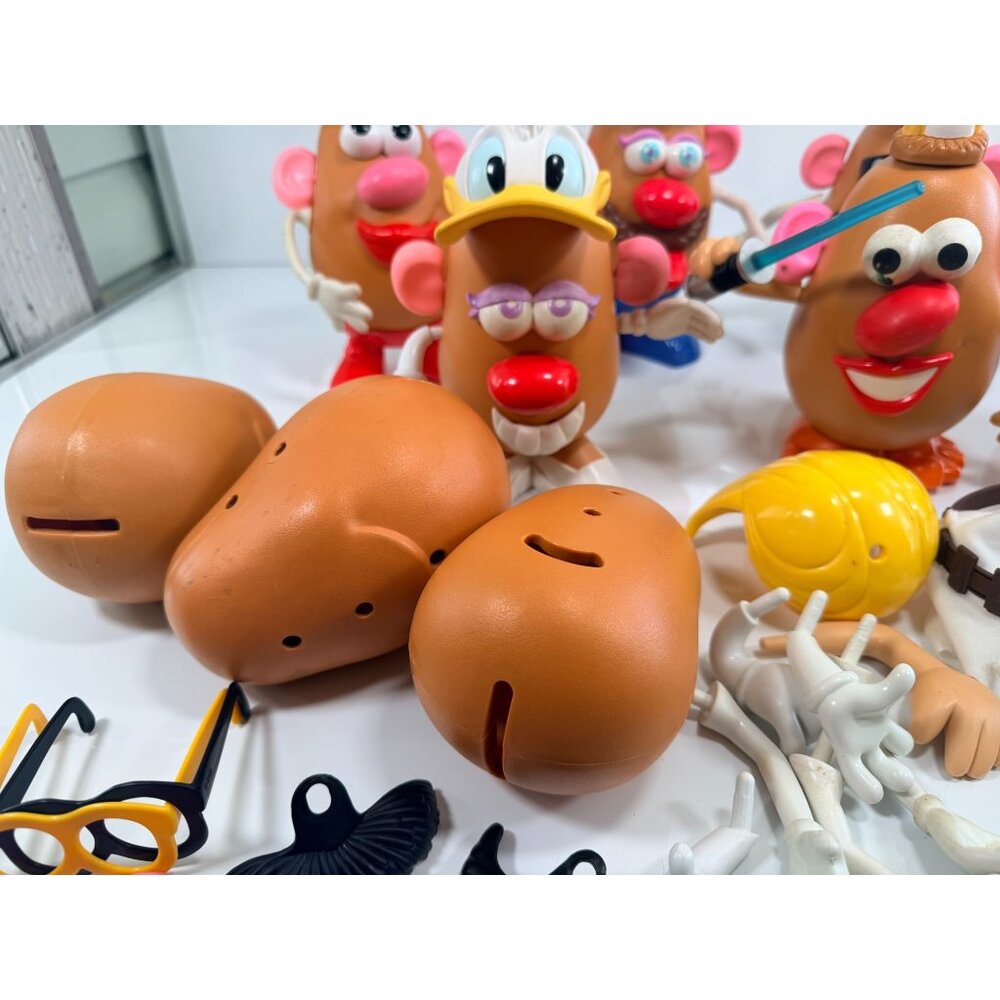 Vintage LARGE Mr. Potato Head Toy Lot Hats Glasses Shoes Arms & Faces 12 Bodies - Picture 5 of 11